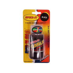Spike-It Dip-N-Glo Garlic Scented Lure Dye Black 2oz