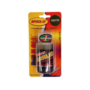 Spike-It Dip-N-Glo Garlic Scented Lure Dye Green Pumpkin 2oz