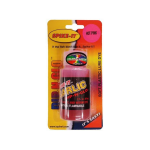 Spike-It Dip-N-Glo Garlic Scented Lure Dye Pink 2oz