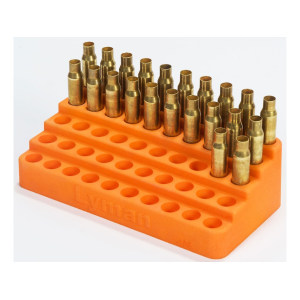 Lyman Bleacher Block Reloading Tray Rifle 0.388 Hole Diameter 204 Ruger, 223 Remington 50-Round Plastic Orange