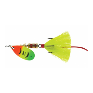 Mepps Aglia Dressed Inline Spinner 1/4oz Yellow Tail Hot Firetiger Blade