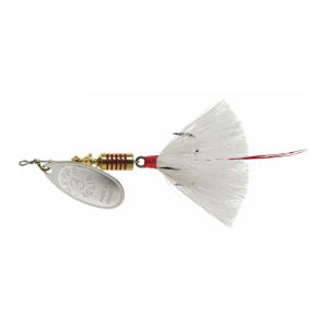 Mepps Aglia Dressed Inline Spinner 1/4oz White Tail Silver Blade
