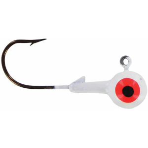 Big Bite Baits Double Dot 1 Color 1/8oz Round Ball Jighead White