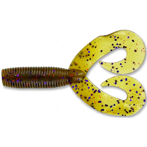 Yamamoto 5" Double Tail Grub Grn Pmpkn Purple Copper