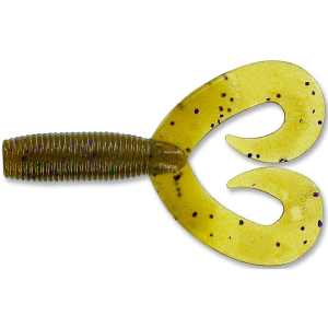 Yamamoto 5" Double Tail Grub Grn Pumpkin/Blk Flk