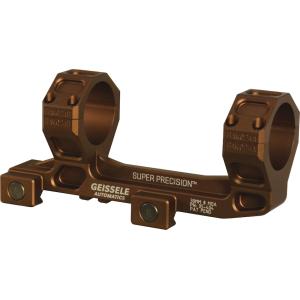 Geissele Super Precision 1-Piece Cantilever Picatinny Scope Mount 30mm Rings 7075-T6 Aluminum Desert Dirt