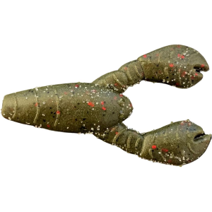 Great Lakes Finesse Snack Craw 2.1" Green Pumpkin Red Flake
