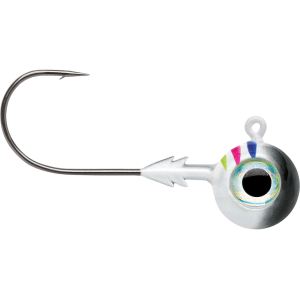 VMC Tungsten Moon Eye 3/16oz Round Ball Jighead Glow Black Wonderbread