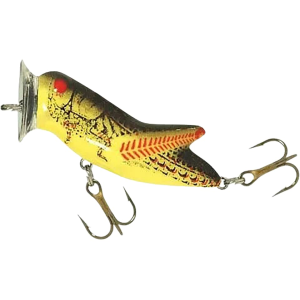 Rebel Crickhopper Popper Topwater Yellow Black Back