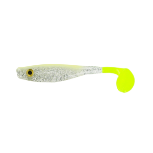 Big Bite Baits Suicide Shad 3.5" Swimbait Bone Silver Glitter/Chart Tail