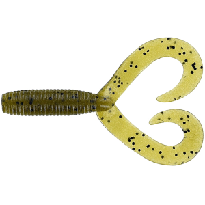 Yamamoto 4'' Double Tail Grub Grn Pumpkin/Blk Flk