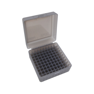 MTM Flip Top Ammo Box 17 Remington, 204 Ruger, 223 Remington 100-Round Plastic Smoke