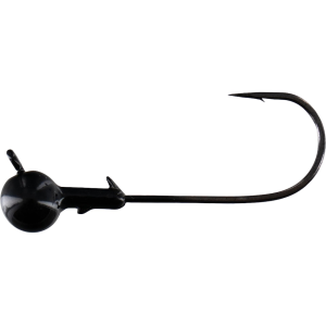 Big Bite Baits Finesse Worm 1/16oz Round Ball Jighead Black