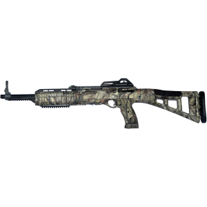 Hi-Point Carbine Semi Automatic Rifle 9mm Luger 16.5" Black Threaded Barrel Woodland Camo Frame Woodland Camo Skeleton Stock