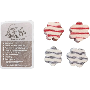 October Country Muzzleloading Pushing Daisies Pillow Ticking Shooting Patches Dry 50-59 Caliber .018 Thickness 100PK - October Country Muzzleloading