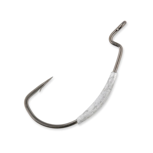 Gamakatsu Superline Weighted Extra Wide Gap Offset Worm Hook 1/8 oz #3/0 Black 5PK