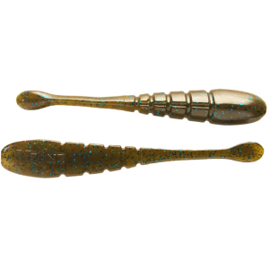 X Zone Lures Pro Series Finesse Slammer Worm Green Pumpkin Blue Flake - X Zone Lures