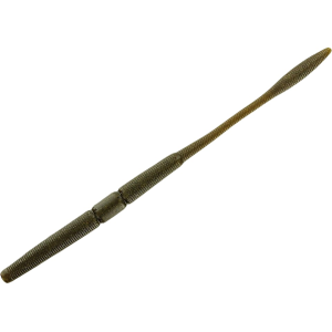 Big Bite Baits Nekorama 7" Worm Matte Green Pumpkin No Flake