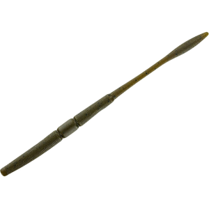 Big Bite Baits Nekorama 7" Worm Matte Green Pumpkin W/ Black Flake