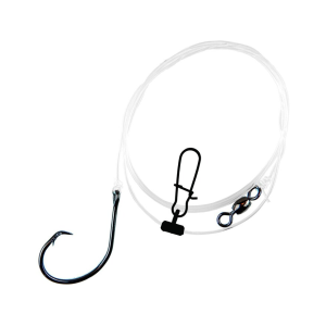 Eagle Claw Lazer Sharp Circle Hook Flourocarbon Striped Bass Fishfinder Plat Black Rig Hook #7/0 Platinum Black 1PK