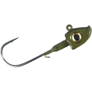 Outkast Tackle Golden Eye Swimmer Head 3/16oz Jighead 3/0 Green Pumpkin - Outkast Tackle