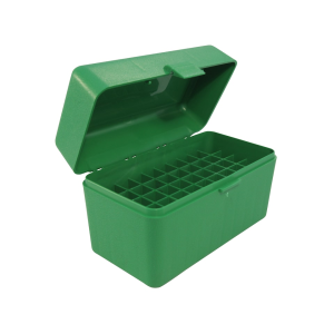 MTM Flip Top Ammo Box 25-06 Remington, 270 Winchester, 30-06 Springfield 50-Round Plastic Green