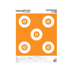 Champion ShotKeeper 5 Large Bullseye Target Paper White/Orange Bull 12PK