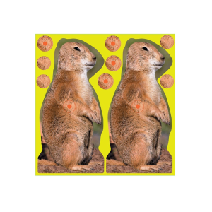 Birchwood Casey Shoot-N-C Adhesive Prairie Chuck Prairie Dog Target 8" 12PK