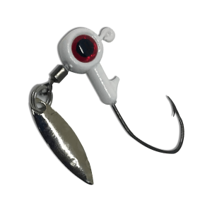 BoneHead Tackle BX Bladed 1/8oz Underspin Jighead White