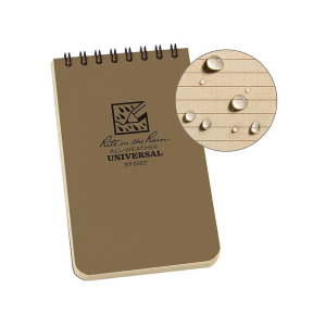 Rite in the Rain Top Spiral All-Weather Notebook 3" x 5" Tan