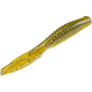 Strike King KVD Perfect Plastics Drop Shot Half Shell 3.5" Worm Green Pumpkin