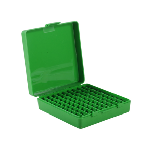 MTM Flip Top Ammo Box 380 ACP, 9mm Luger 100-Round Plastic Green