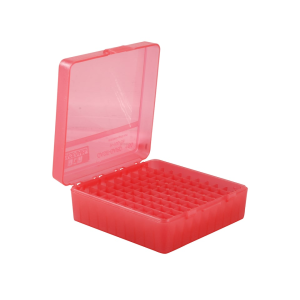 MTM Flip Top Ammo Box 38 Special, 357 Magnum 100-Round Plastic Red
