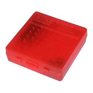 MTM Flip Top Ammo Box 40 S&W, 10mm Auto, 45 ACP 100-Round Plastic Red