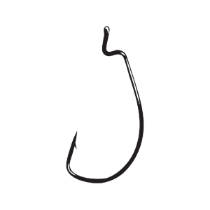 Gamakatsu Extra Wide Gap Offset Worm Hook #4/0 Black 5PK