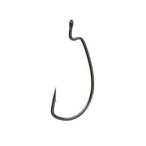 Gamakatsu Superline Extra Wide Gap Offset Worm Hook #4/0 Black 4PK