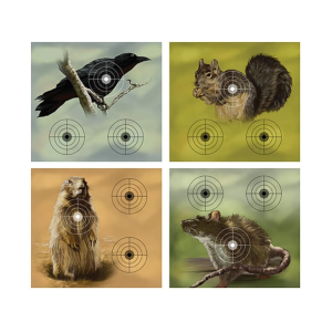 Crosman Varmint Air Gun Paper Target Pack Crow, Squirrel, Prairie Dog or Rat Target Paper 20PK