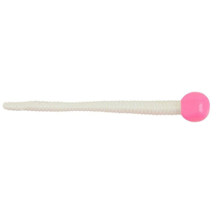 Berkley PowerBait Floating Mice Tails Garlic Worm Bubblegum/White