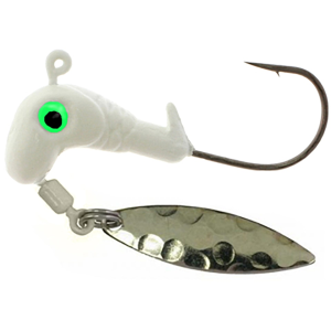 Road Runner Barbed Glow Head 1/4oz Underspin Jighead White Glow