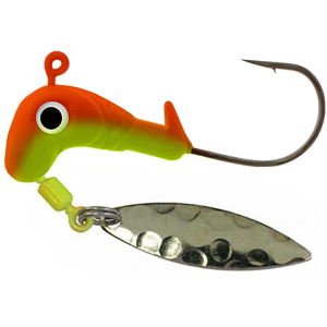 Road Runner Barbed Glow Head 1/8oz Underspin Jighead Chartreuse/Orange