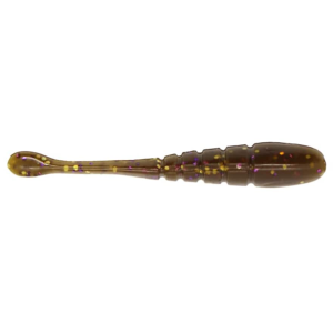 X Zone Lures Pro Series Finesse Slammer Worm Green Pumkin Purple Gold Flake - X Zone Lures