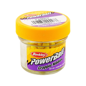 Berkley PowerBait Biodegradable Crappie Nibbles Yellow 0.9oz Jar