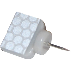 HME Reflective Wing Trail Tack Polymer White 25PK