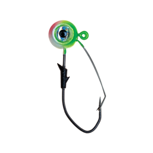 Eagle Claw Lazer Sharp Pro-V Weedless Eagle Eye 1/8oz Round Ball Jighead Rainbow