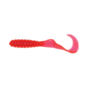 Mister Twister Meeny Curly Tail 3" Grub Rocket Red 20PK