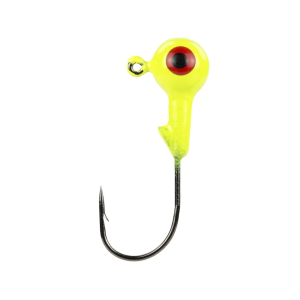 Mr. Crappie Roundball Jighead 1/8oz Chartreuse 8PK