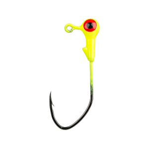 Mr. Crappie Slab Slasher 1/32oz Round Ball Jighead Chartreuse