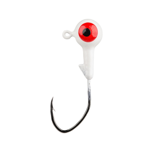 Mr. Crappie Slab Slasher 1/8oz Round Ball Jighead Refrigerator White