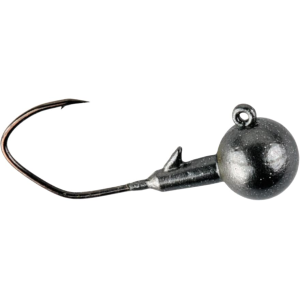 YUM FF Sonar Minnow 1/8oz # 1/0 Round Ball Jighead Smoke