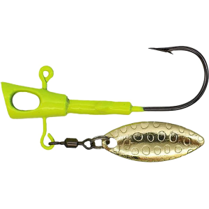 Crappie Magnet Fin Spin Eye Hole 1/16oz Underspin Jighead Chartreuse
